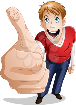 Royalty Free Clipart Image of a Young Man
