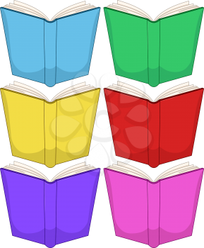 Vector illustration of colorful books pack.