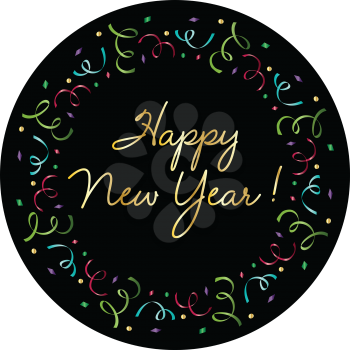 Royalty Free Clipart Image of Happy New Year