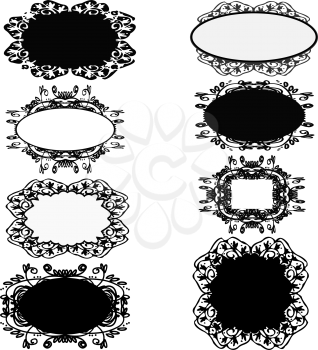 Vector graphic, artistic, stylized image of decorative frame