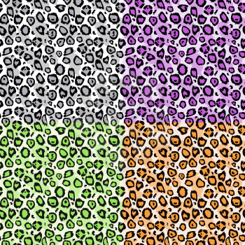 Set of  Vector seamless pattern. Design animal print pattern texture skins leopard. Can be used for design pattern fabric, wallpaper, wrapping paper.
