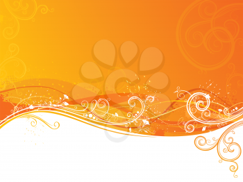 Vector background with place for your text on white and orange areas.