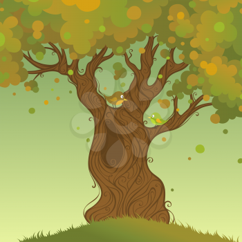 Autumn landscape. Vector illustration. There is place for your text.