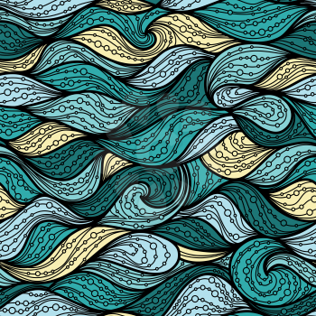Royalty Free Clipart Image of Ocean Waves