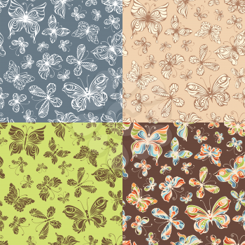 Royalty Free Clipart Image of Butterfly Backgrounds