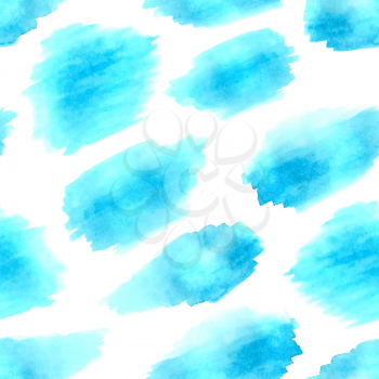 Hand-drawn blue stains on white background.