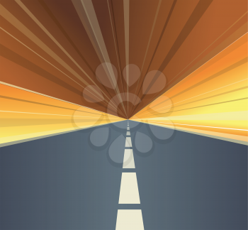 Illustration of high-speed highway. 