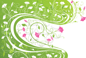 Elements for your design in green and pink colors. 
