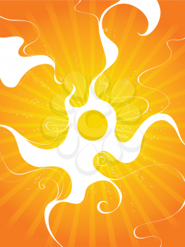 Sunshine background for your design. All objects are grouped for easy editing.