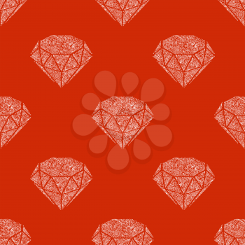 Vector floral red and white linear background.