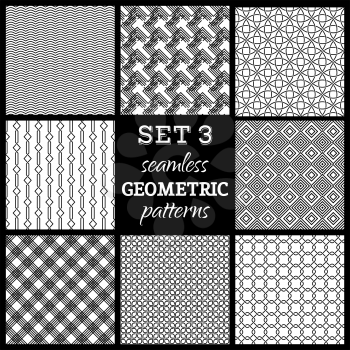 Black and white seamless textures can be used for web page backgrounds, wallpapers, wrapping papers, invitation, congratulation or greeting cards.