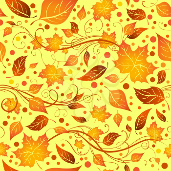 Bright boundless background of leaves for your design.