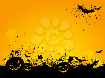 Yellow and black background with stains for your Halloween design. There is place for your text. 