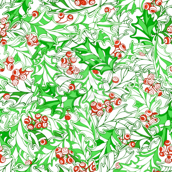 Vector traditional Christmas decoration. Seamless pattern can be used for web page backgrounds, wallpapers, wrapping papers, invitation and congratulations. 