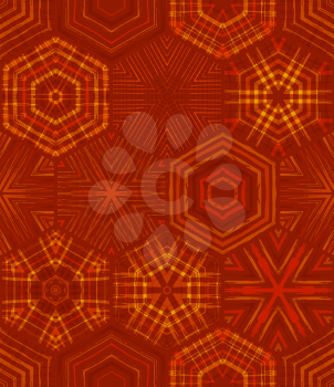 Vector embroidery hexagons background. Boundless background can be used for web page backgrounds, wallpapers and invitations.