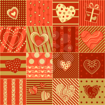 Valentine's wrapping paper. Boundless background can be used for web page backgrounds, wallpapers, congratulations and invitations.