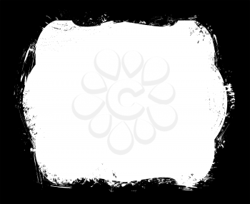 Square frame of hand-drawn ink stains, flourishes and blots. There is place for your text on white area.