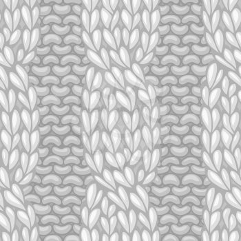 Cable twisting to the left knitting texture. C4F. Vector high detailed stitches. Boundless background can be used for web page backgrounds, wallpapers, wrapping papers and invitations.