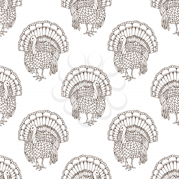 Hand-drawn Thanksgiving boundless background for your festive design. Harvest time.