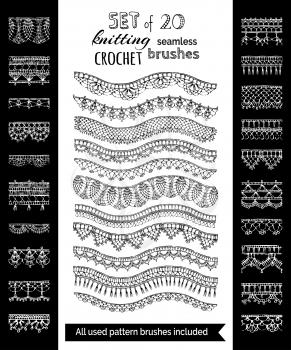 Sketch seamless knitting brushes. All used pattern brushes included.