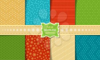 Winter templates. Colourful boundless backgrounds.