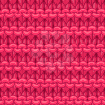 Сotton hand-knitted fabric material. High detailed knitting boundless background. Hand-drawn pink jersey knitwear.