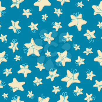 Bright stars on dark blue background. Boundless background can be used for web page backgrounds, wallpapers, wrapping papers and invitations.