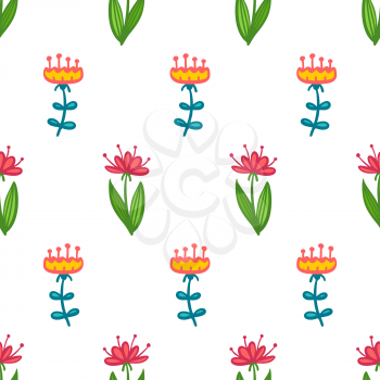 Various flowers on a white. Bright boundless background for your summer design.