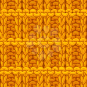 Hand-drawn yellow cotton cloth boundless background. High detailed woolen hand-knitted fabric material.