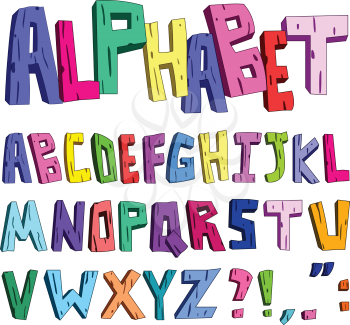 3d cartoon alphabet