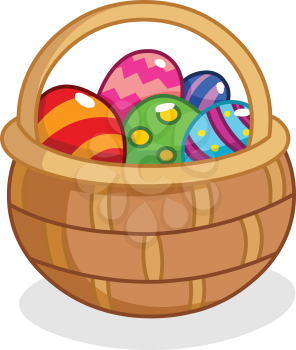 Cartoon Easter egg basket