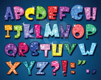 Sparkling alphabet