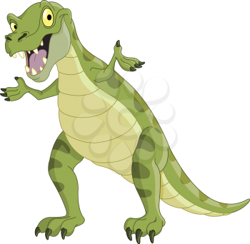 Vector illustration of a T-Rex presenting