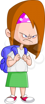 Angry school girl