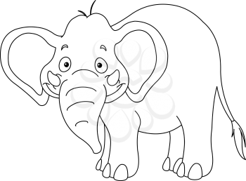 Outlined elephant