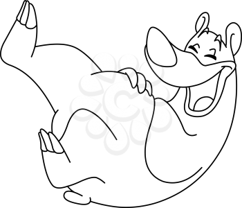 Outlined laughing bear