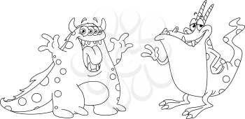 Outlined monsters