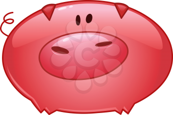 Cartoon pig icon