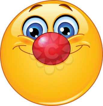 Emoticon with clown nose