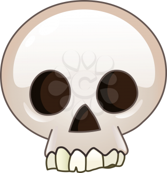 Skull cartoon icon
