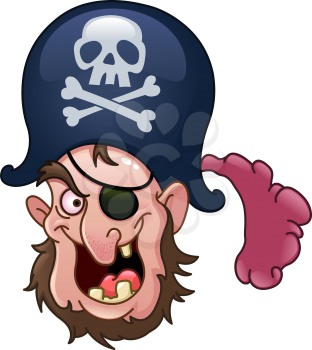 Vector pirate head