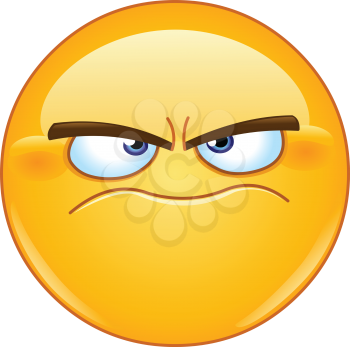 Grumpy emoji emoticon