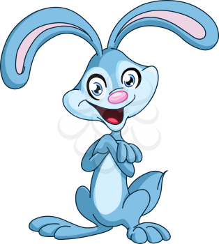 Happy bunny with crossed arms