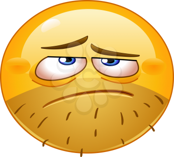 Depressed, hangover or tired emoji emoticon