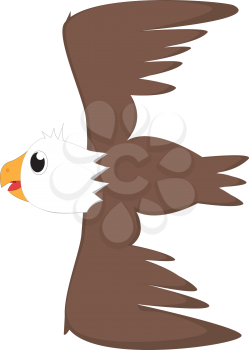 Royalty Free Clipart Image of an eagle making the letter 'E'