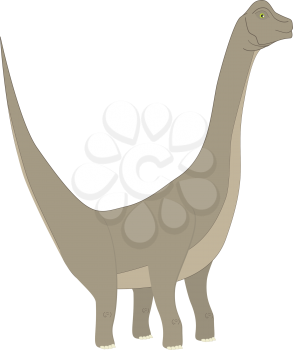 Royalty Free Clipart Image of an ultrasaurus making the letter U