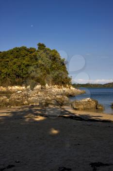 nosy be ,nosy mamoko coast, madagascar lagoon , coastline and sand
