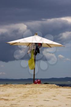 parasol  hill lagoon and coastline in madagascar nosy be