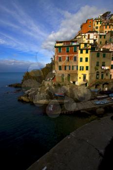 the stairs in the village of riomaggiore in the north of italy,liguria