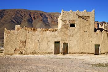 hill africa in morocco the old contruction       and   historical village
